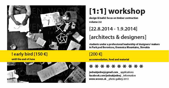 [1:1] workshop pre študentov architektúry a dizajnu