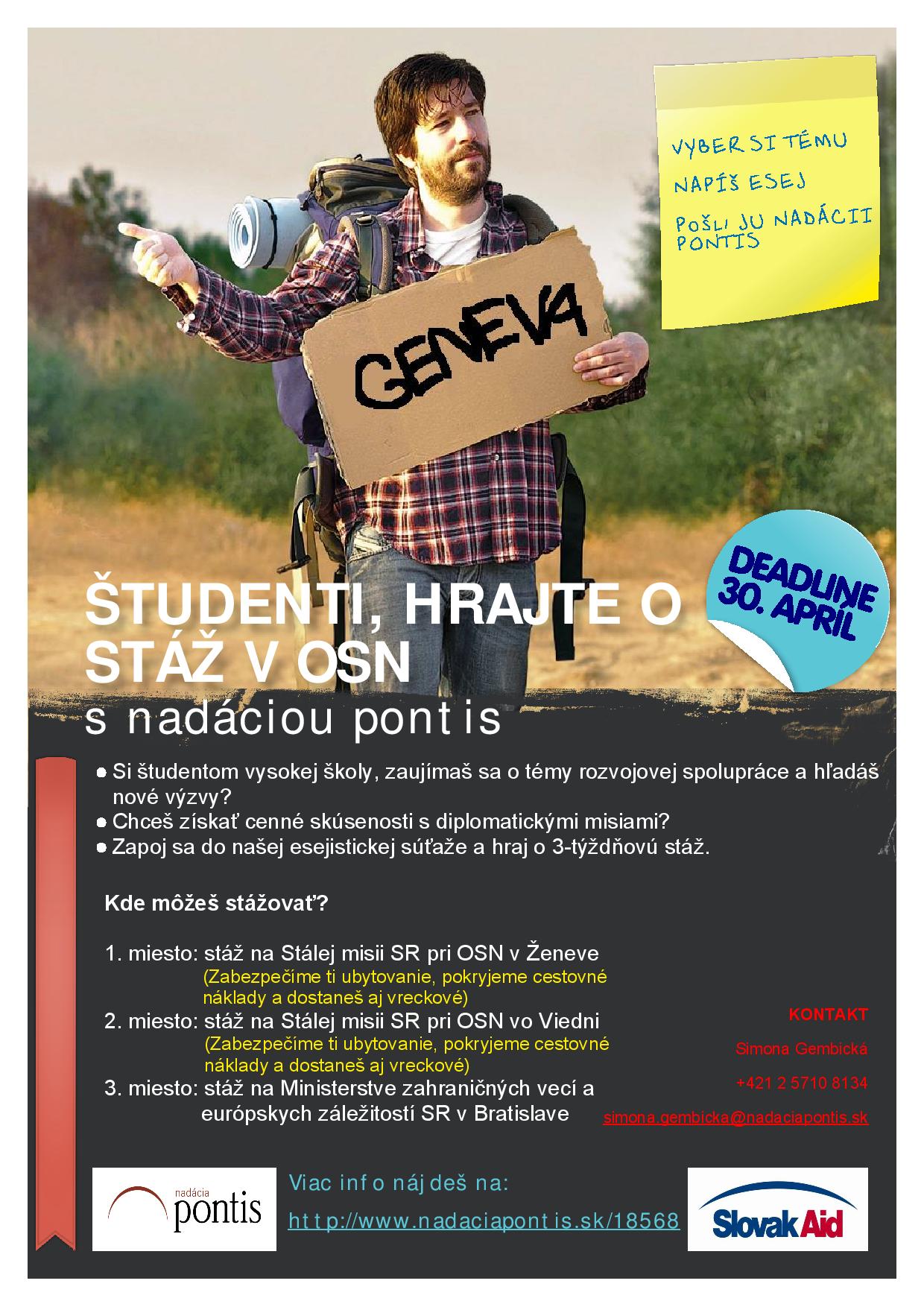 Esejistická súťaž pre študentov DEADLINE 30. apríl